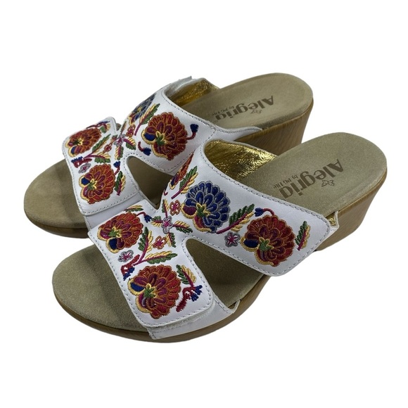 Alegria Women's"Linn" Sandal-White Needles & Pins 38 - Picture 1 of 8